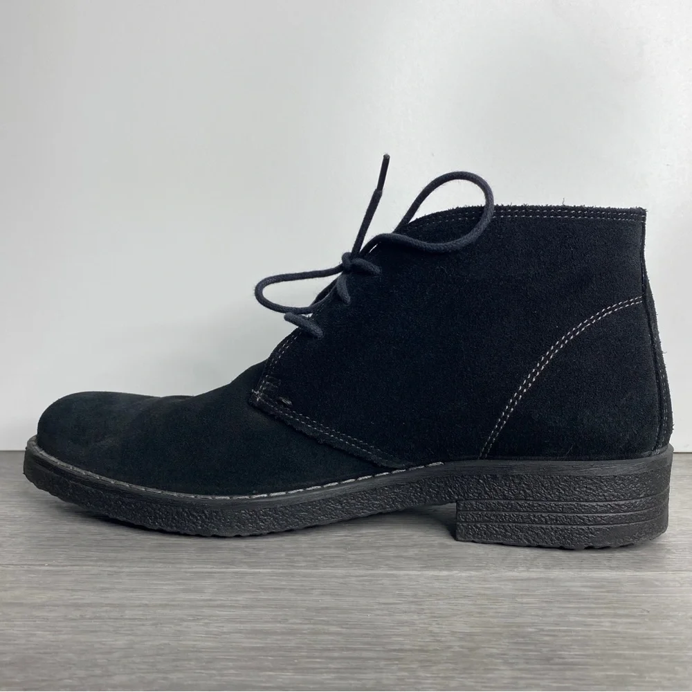 Men’s ara Made in Italy Goretex Lace Up Chukka Boot Black Size 40 / US 7